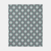 Geometrisches Retro ikat Stammes- Muster Fleecedecke (Vorderseite)