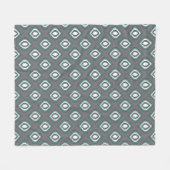 Geometrisches Retro ikat Stammes- Muster Fleecedecke (Vorderseite (Horizontal))