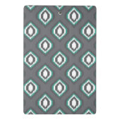 Geometrisches Retro ikat Stammes- Muster Mini Klemmbrett (Rückseite)