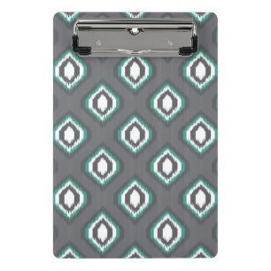 Geometrisches Retro ikat Stammes- Muster Mini Klemmbrett