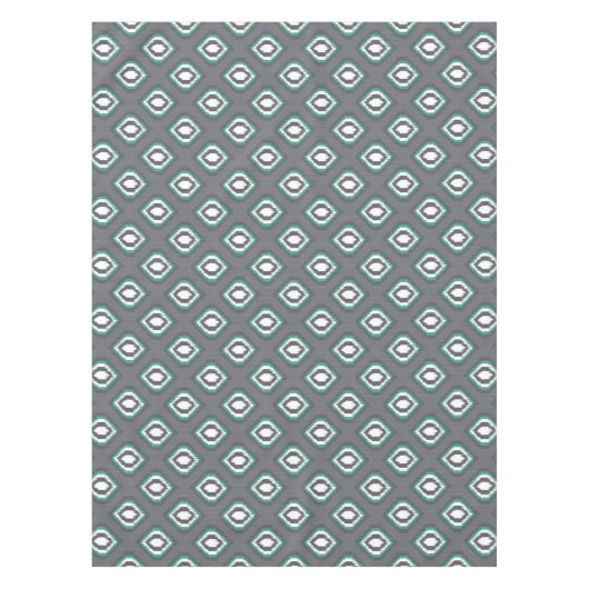 Geometrisches Retro ikat Stammes- Muster Tischdecke (Vorderseite)