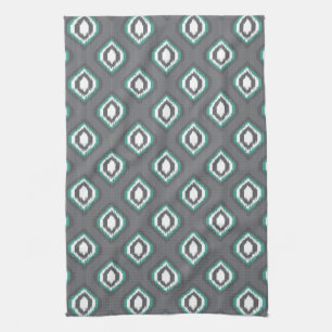 Geometrisches Retro-Ikat-Stammesmuster Handtuch