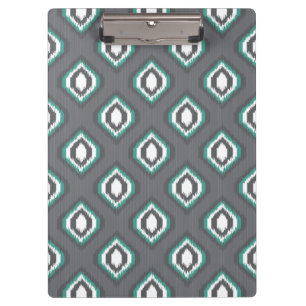 Geometrisches Retro-Ikat-Stammesmuster Klemmbrett