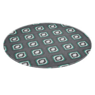 Geometrisches Retro-Ikat-Stammesmuster Schneidebrett