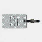 Geometrisches Retro-Kat-Stammmuster Gepäckanhänger (Rückseite horizontal)