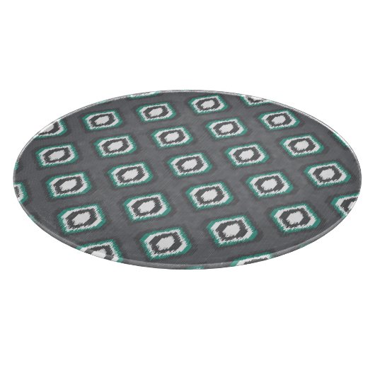 Geometrisches Retro-Kat-Stammmuster Schneidebrett (Ecke)