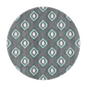Geometrisches Retro-Kat-Stammmuster Schneidebrett (Vorderseite)