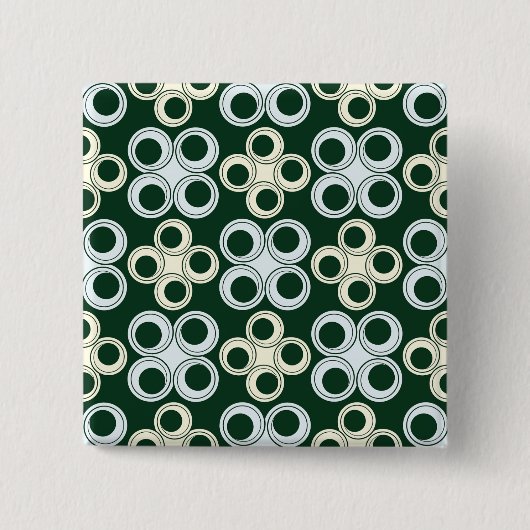 Geometrisches Retro-Kreismuster Button (Vorderseite)