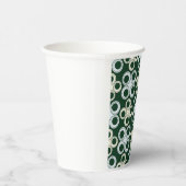 Geometrisches Retro-Kreismuster Pappbecher (Rechts)
