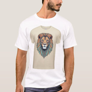 "Geometrisches Retro-Lion: 80er & 90er-Rücken-T-Sh T-Shirt