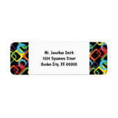 Geometrisches Retro-mehrfarbiges Muster (Vorne)