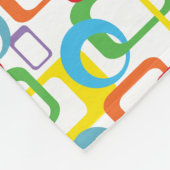 Geometrisches Retro-mehrfarbiges Muster Fleecedecke (Ecke)