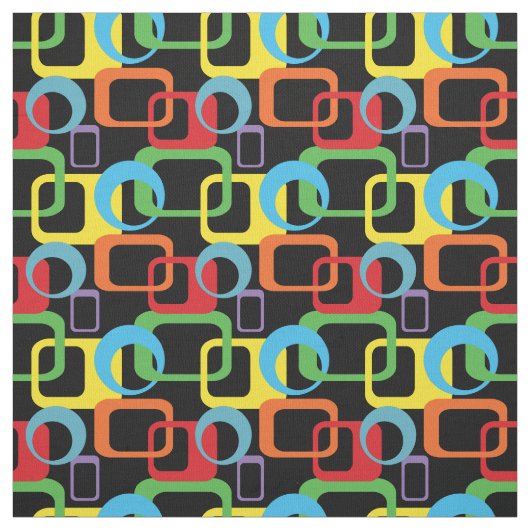 Geometrisches Retro-mehrfarbiges Muster Stoff (Muster)