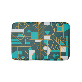 Geometrisches Retro: Minimalistisches Artwork Post Badematte