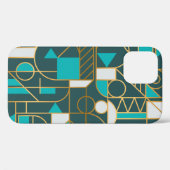 Geometrisches Retro: Minimalistisches Artwork Post Case-Mate iPhone Hülle (Rückseite (Horizontal))