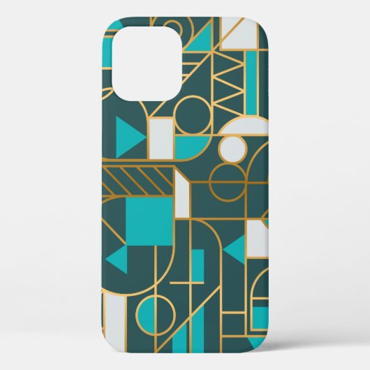 Geometrisches Retro: Minimalistisches Artwork Post Case-Mate iPhone Hülle (Rückseite)