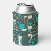 Geometrisches Retro: Minimalistisches Artwork Post Dosenkühler (Kanne Rückseite)