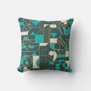 Geometrisches Retro: Minimalistisches Artwork Post Kissen
