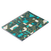 Geometrisches Retro: Minimalistisches Artwork Post Notizblock (Linke Seite)