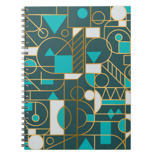 Geometrisches Retro: Minimalistisches Artwork Post Notizblock