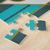 Geometrisches Retro: Minimalistisches Artwork Post Puzzle (Seite)