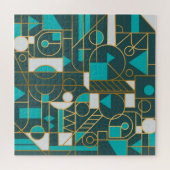 Geometrisches Retro: Minimalistisches Artwork Post Puzzle (Horizontal)