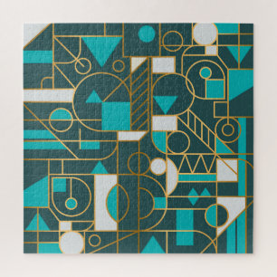 Geometrisches Retro: Minimalistisches Artwork Post Puzzle