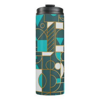 Geometrisches Retro: Minimalistisches Artwork Post Thermosbecher
