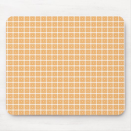 Geometrisches Retro-Mousepad, Mandarine Mousepad (Vorne)