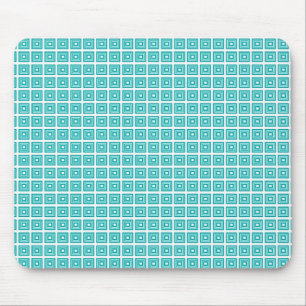 Geometrisches Retro-Mousepad, Türkis Mousepad