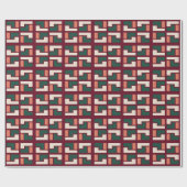 Geometrisches Retro-Muster Geschenkpapier (Flach)