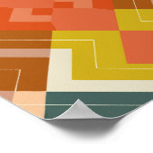 Geometrisches Retro-Muster Poster (Ecke)