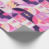 Geometrisches Retro-Papier Geschenkpapier (Ecke)