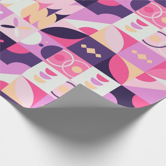 Geometrisches Retro-Papier Geschenkpapier (Ecke)