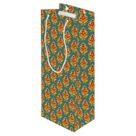 Geometrisches Retro-Print Gemustert Geschenktüte Für Weinflaschen