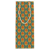 Geometrisches Retro-Print Gemustert Geschenktüte Für Weinflaschen (Rückseite)