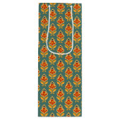 Geometrisches Retro-Print Gemustert Geschenktüte Für Weinflaschen (Vorderseite)