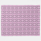 Geometrisches Retro-Rosa-Diamantmuster Fleecedecke (Vorderseite (Horizontal))