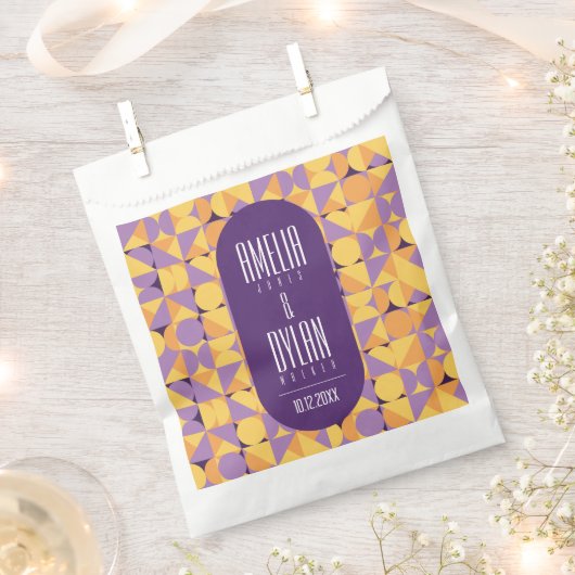 Geometrisches Retro visualisiert Herbstfarben - Fa Geschenktütchen (Ausgeschnitten)