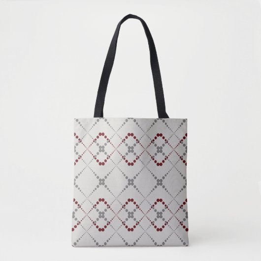Geometrisches Retro-Zickzag-Muster Tasche (Vorderseite)