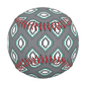 Geometrisches Retroikat-Stammmuster Baseball (Vorderseite)