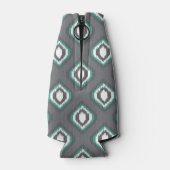 Geometrisches Retroikat-Stammmuster Flaschenkühler (Rückseite)