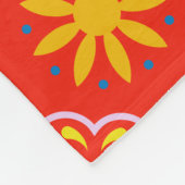 Geometrisches Retromuster Fleecedecke (Ecke)