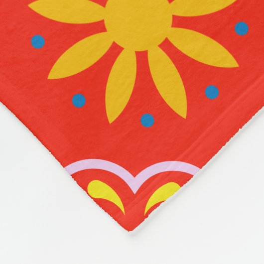 Geometrisches Retromuster Fleecedecke (Ecke)