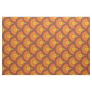 geometrisches Ringmuster der braunen und orange Stoff