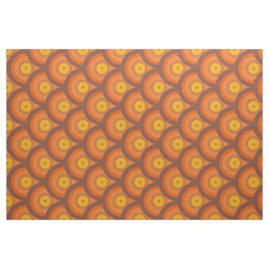 geometrisches Ringmuster der braunen und orange Stoff (Fat Quarter (45,7 x 55,9 cm))