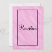 Geometrisches Rosa Aquarell-Empfangsmonogramm Einladung (Vorderseite)
