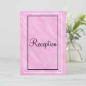 Geometrisches Rosa Aquarell-Empfangsmonogramm Einladung (Stehend Vorderseite)