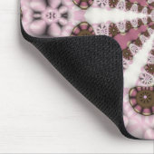 Geometrisches Rosa Braun Hexagon Star Mousepad (Ecke)