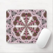 Geometrisches Rosa Braun Hexagon Star Mousepad (Mit Mouse)